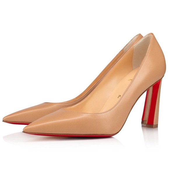 Christian Louboutin Condora 85 Nude Blush Kid Leather Pointed Toe Heel Pump 40.5 - Picture 1 of 13